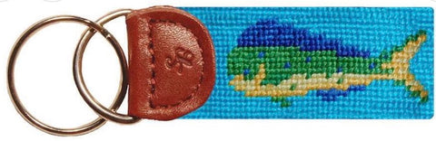 Mahi Needlepoint Key Fob