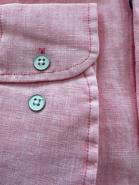 Linen Spread Collar Shirt - Coastal Garment Dyed Sport Shirt