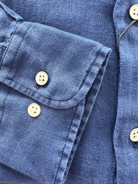 Linen Spread Collar Shirt - Coastal Garment Dyed Sport Shirt