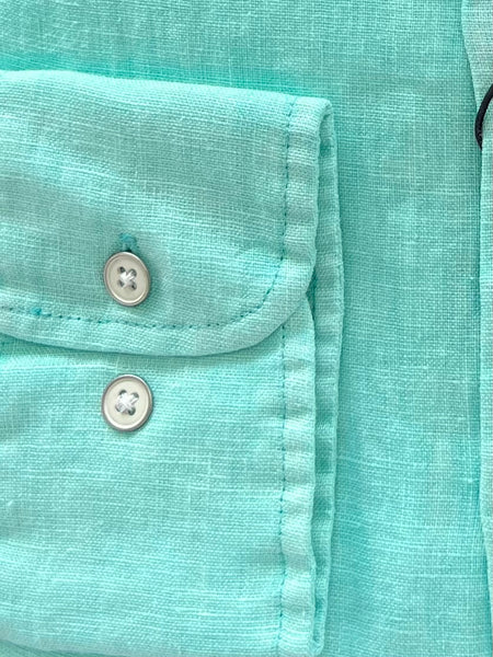 Linen Spread Collar Shirt - Coastal Garment Dyed Sport Shirt
