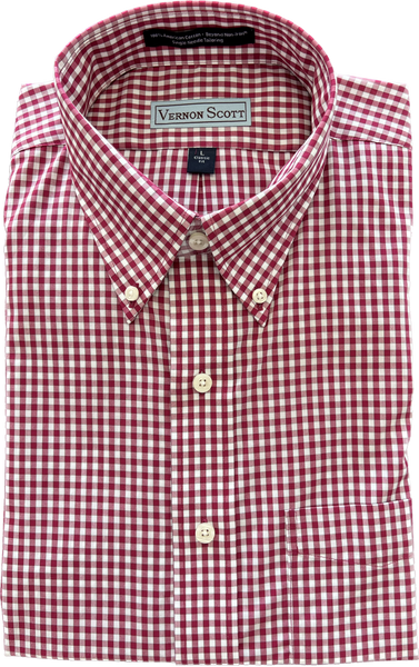 Wrinkle Free Button Down - fine gingham                                                                MULTIPLE COLORS