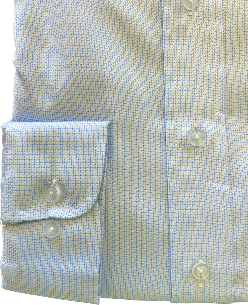 Wrinkle Free Button Down - Blue Birdseye             MULTIPLE COLORS