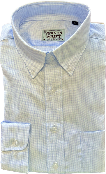 Wrinkle Free Button Down - Blue Birdseye             MULTIPLE COLORS