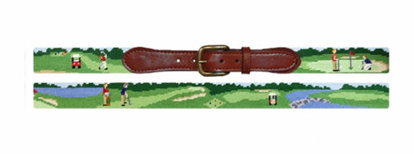 On The Links Needlepoint Belt