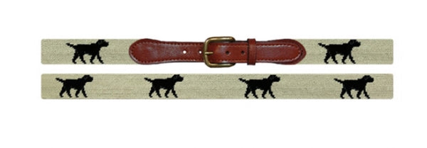 Black Lab Needlepoint Belt