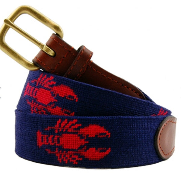 Lobster Needlepoint Belt