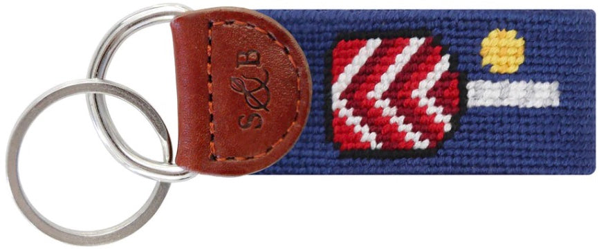 Pickle Ball Needlepoint Key Fob