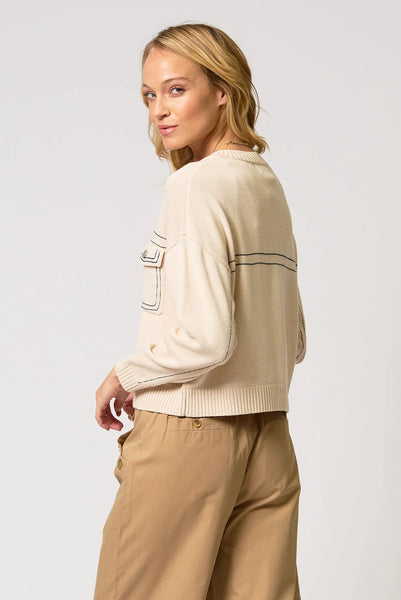 Central Park West Dean Topstitch Sweater