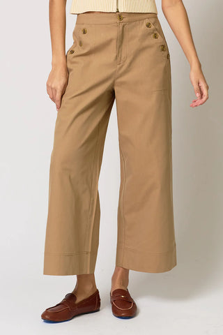 Central Park West Dean Straight Leg Button Pant