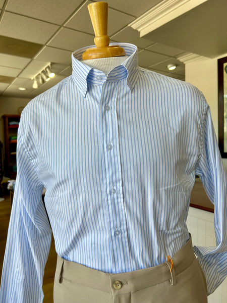 Wrinkle Free Button Down - Striped Poplin          MULTIPLE COLORS