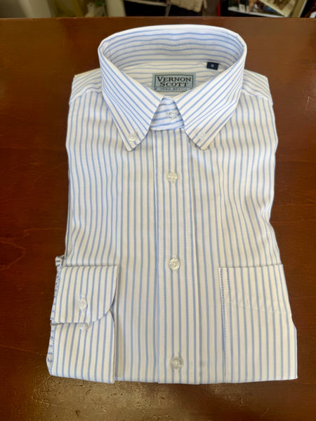 Wrinkle Free Button Down - Striped Poplin          MULTIPLE COLORS