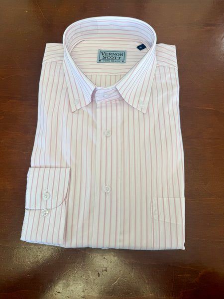 Wrinkle Free Button Down - Striped Poplin          MULTIPLE COLORS