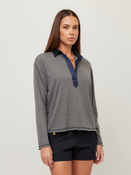 Fifteen Twenty Kendall Sequin Collar Top