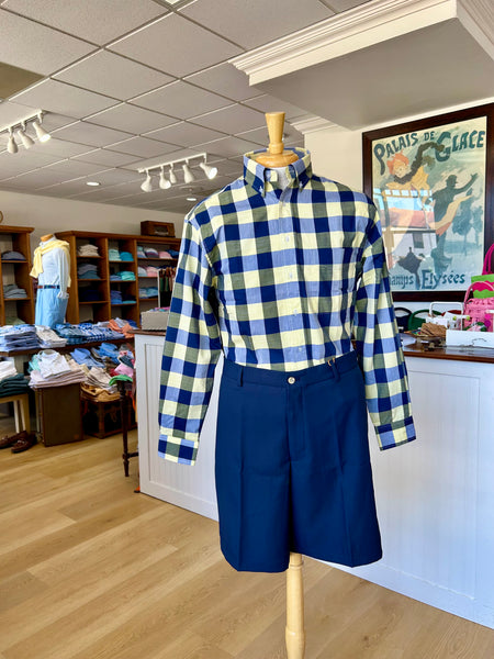 Wrinkle Free Button Down - Yellow/Blue Buffalo Plaid