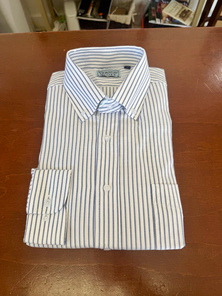 Wrinkle Free Button Down - Striped Poplin          MULTIPLE COLORS