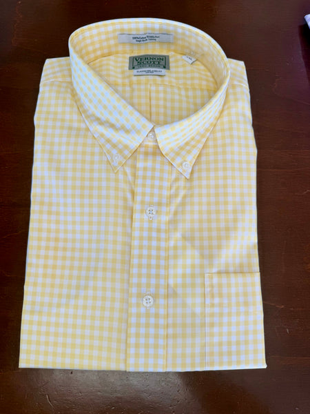 Wrinkle Free Button Down - fine gingham                                                                MULTIPLE COLORS