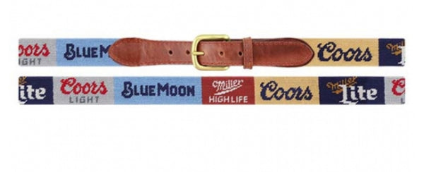 Great American Beer Labels Needlepoint Belt