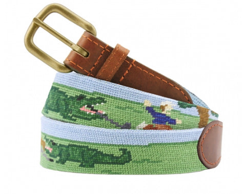 Beware of Gators Needlepoint Belt