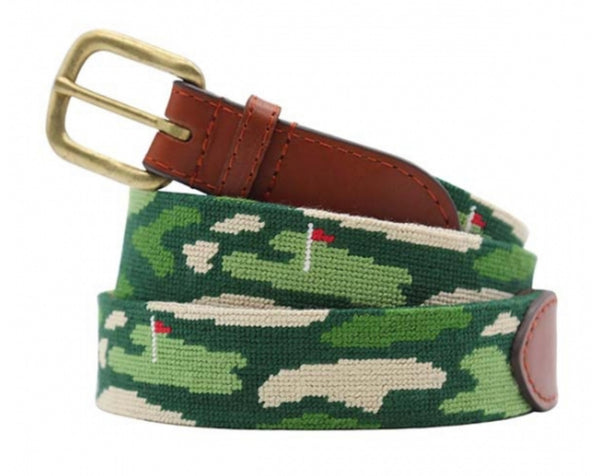 Golfer’s Camo Needlepoint Belt