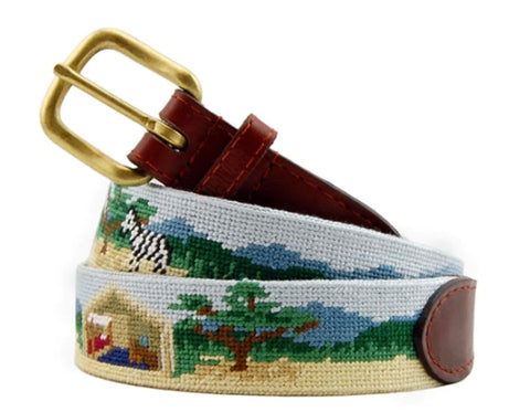 Safari Scene Needlepoint Belt