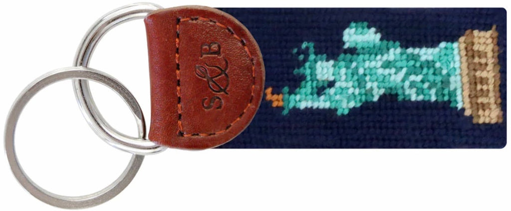 Statue Of Liberty Needlepoint Key Fob