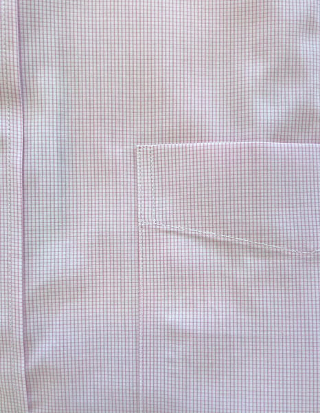 Wrinkle Free Button Down - subtle Pink Windowpane