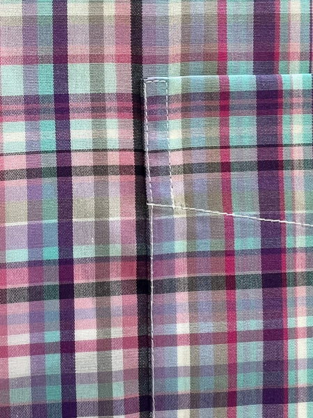 Wrinkle Free Button Down - purple-multi plaid