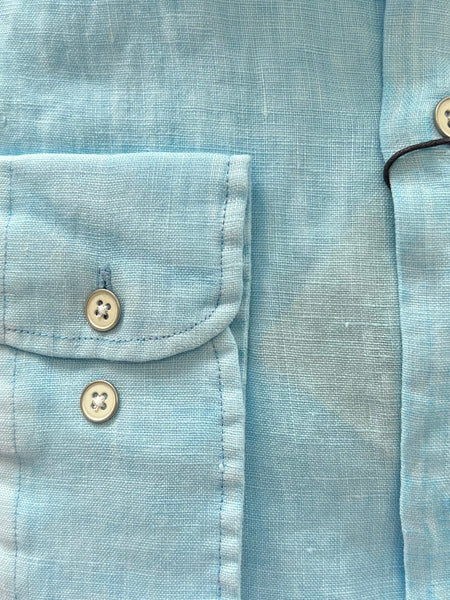 Linen Spread Collar Shirt - Coastal Garment Dyed Sport Shirt