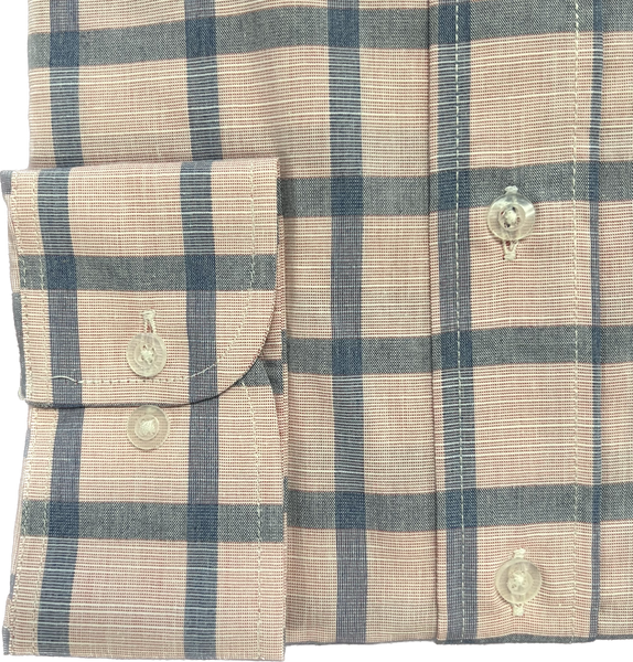 Wrinkle-Free Button Down - Large Windowpane               MULTIPLE COLORS