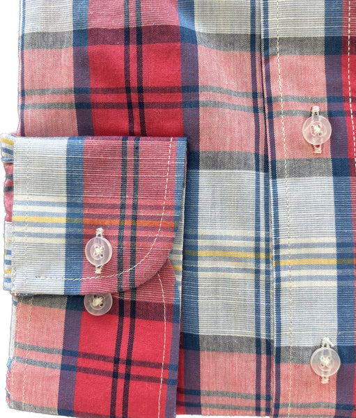 Wrinkle Free Button Down - Patriotic Tartan Plaid