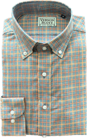 Wrinkle Free Button Down - Fire Pit Check