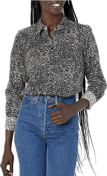 Ava Zebra Print LS Shirt