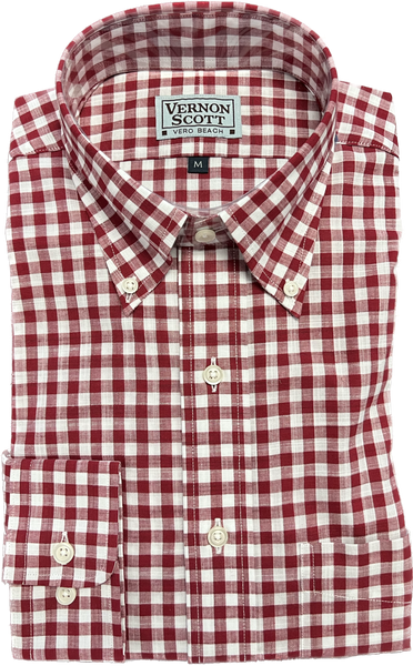 Wrinkle Free Button Down - Gingham           MULTIPLE COLORS