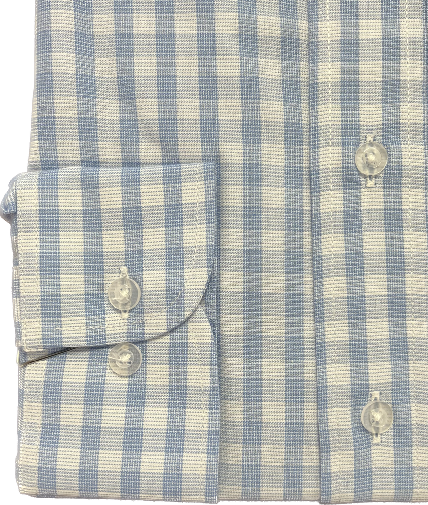 Wrinkle-Free Button Down - Blue Tattersall