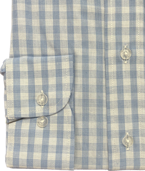Wrinkle-Free Button Down - Blue Tattersall