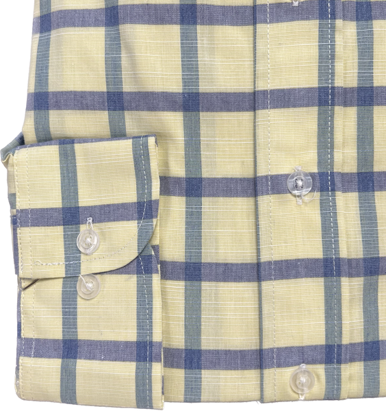 Wrinkle-Free Button Down - Large Windowpane               MULTIPLE COLORS