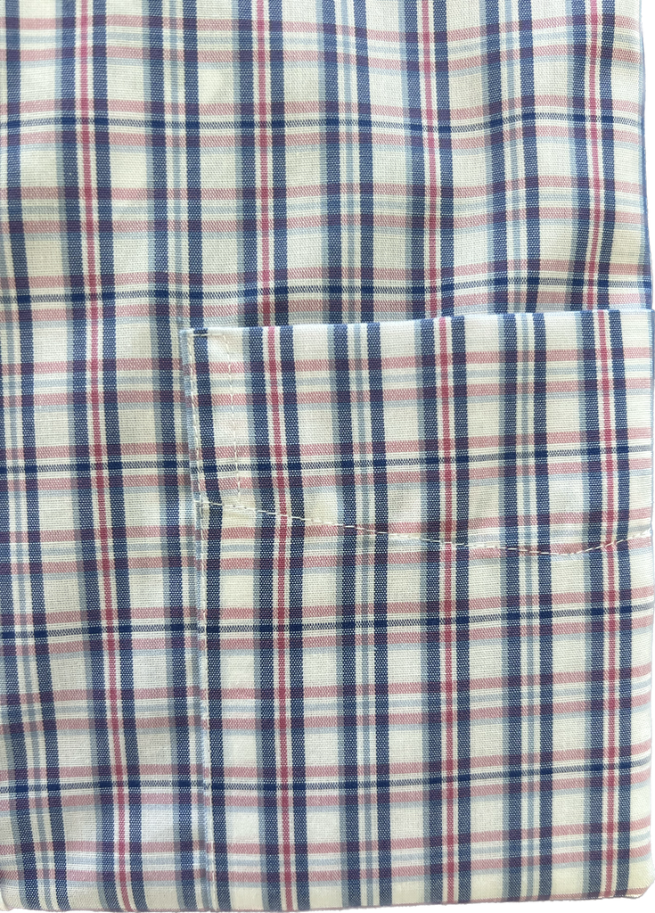 Wrinkle Free Button Down - red/white/blue plaid