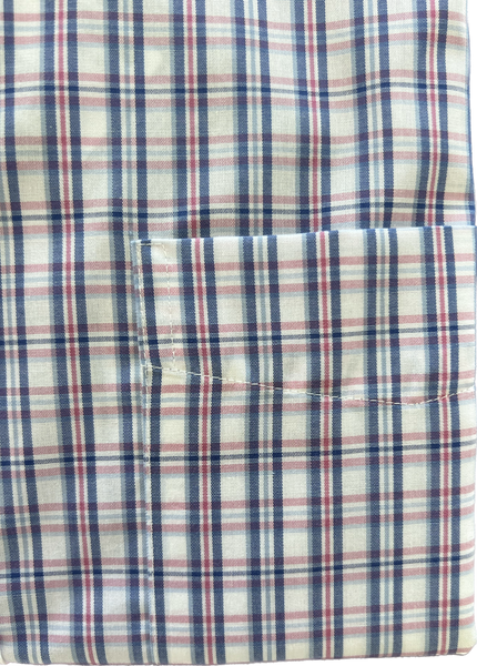 Wrinkle Free Button Down - red/white/blue plaid