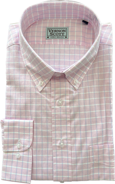 Wrinkle Free Button Down - Soft Windowpane                  MULTIPLE COLORS