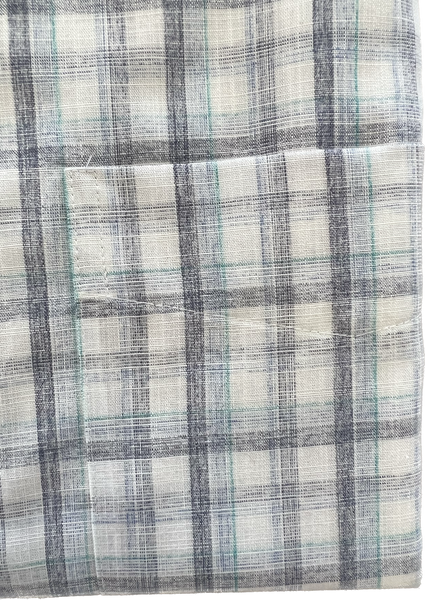Wrinkle Free Button Down - slubby blue/gray windowpane