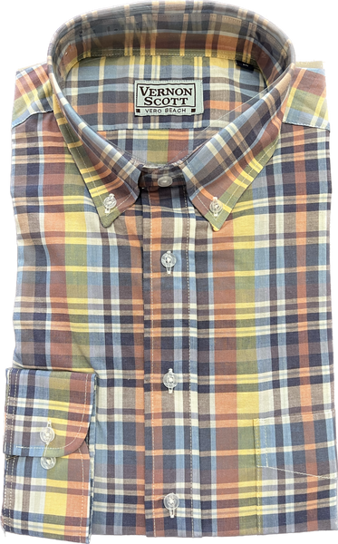 Wrinkle-Free Button Down - Fall Plaids                         MULTIPLE COLORS