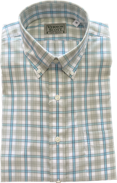 Wrinkle-Free Button Down - Tropical Tattersall              MULTIPLE COLORS