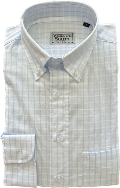 Wrinkle Free Button Down - Soft Windowpane                  MULTIPLE COLORS