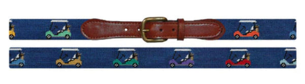 Rainbow Golf Carts Needlepoint Belt