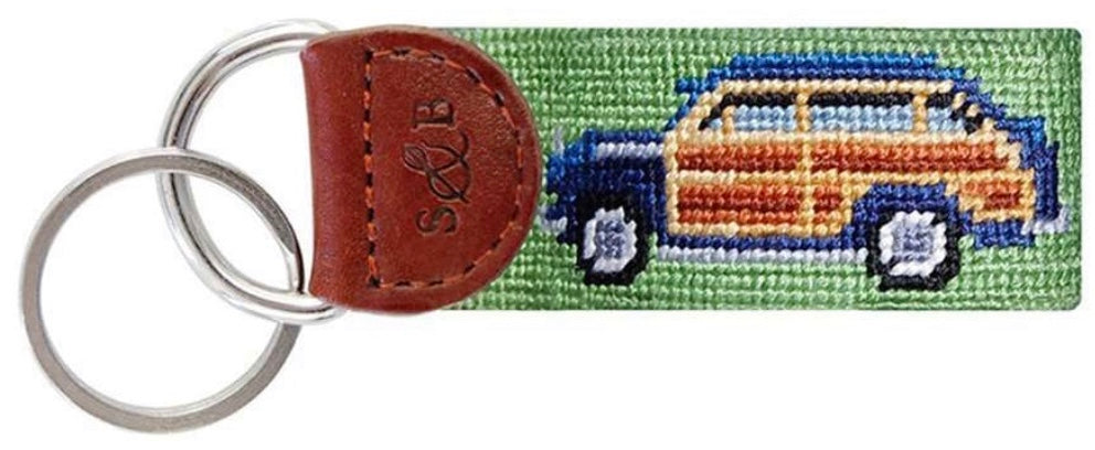 Woody Needlepoint Key Fob