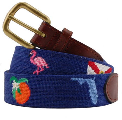 Florida Life Needlepoint Belt