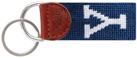 Yale Needlepoint Key Fob