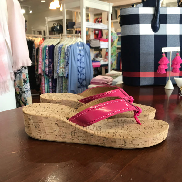 Eliza B Pink Cork Wedge