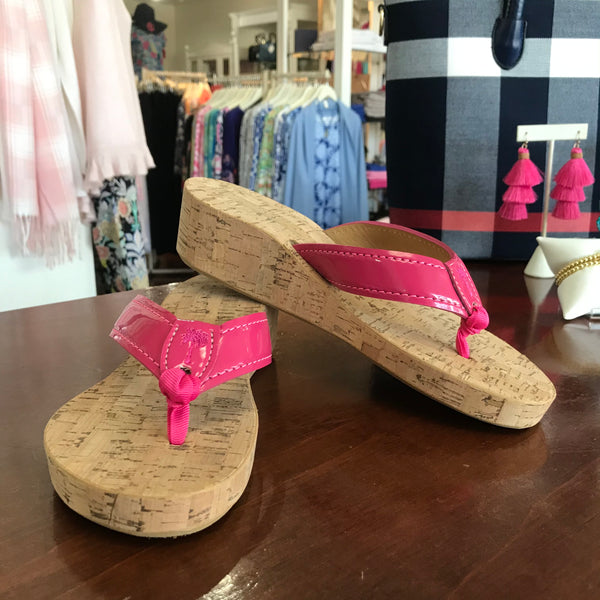 Eliza B Pink Cork Wedge